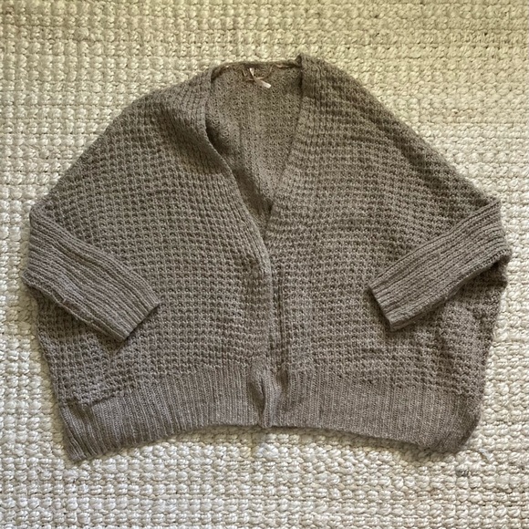 FREE PEOPLE Breeze Waffle Knit Cardigan - Picture 5 of 7